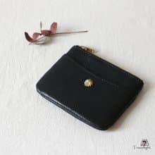 牛革小物入れコイン入れカードケース黒