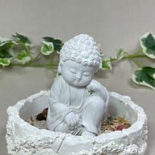 佛像擺飾 淨念吉祥小佛之悟道 中盤套組 水泥 佛 宗教 長輩禮