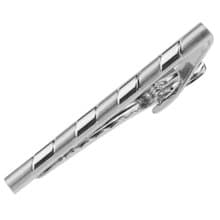 50mm 白鋼間拉絲細領帶夾