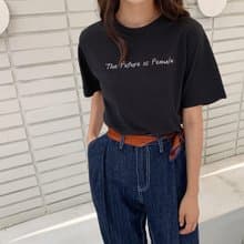 女力就是未來草寫The Future is Female短袖T恤黑色 手工印刷文字