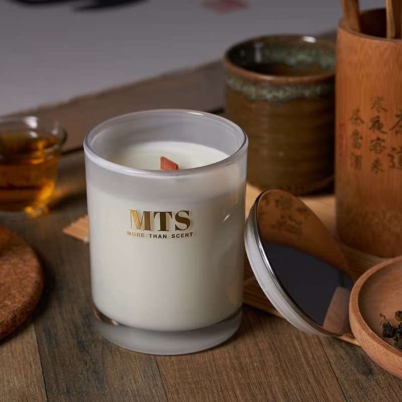 夜沐黑茶 大豆香氛蠟燭 母親節禮物 療癒舒壓助眠 融蠟燈 可用