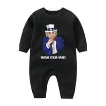 Wash Your Hand 長袖連身衣 黑