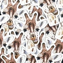 水彩插畫小動物 - 長頸鹿 PVC防水貼紙 (霧面) 行李箱貼紙 電腦貼