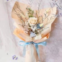 蜜桃香檳永生玫瑰花束 情人節花束 求婚花束 蜜桃色玫瑰花束