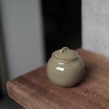 茶倉 | 苔球綠釉 茶葉罐 蓋罐