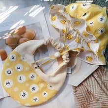 津Handmade 彌月禮盒2件組/栗子遮陽帽/圍兜兜/注音符號印花