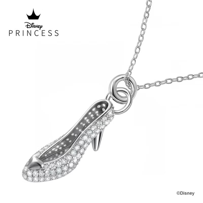 迪士尼公主系列 Cinderella 灰姑娘 閃石純銀吊墜項鍊