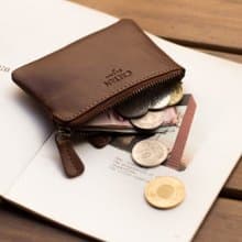 【24hr快速出貨】真皮素雅雙拉鍊質感小錢包-072693 五色 迷你