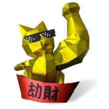 PaperMan陳文泰 強力招財貓 紙模型