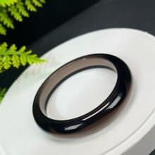 高品質 玻璃體冰曜石手鐲 59MM 高冰黑曜石手環 平安凈化時尚幸運
