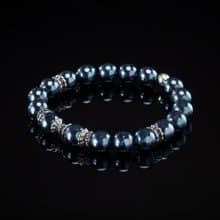 Beaded Bracelet for Men – 925 Sterling Silver and Mallorcan Pearl Bracelet