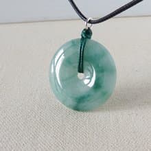 【金剛結】本命年【平安如意】飄花意境棉翡翠韓國蠟線項鍊SD01