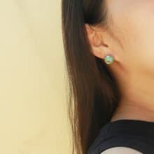 *coucoubird*咕咕的彩蛋-藍綠色/抗過敏耳針