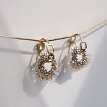 粼粼耳圈 編織耳環 簡約圈圈 日本珠 亮片 日系