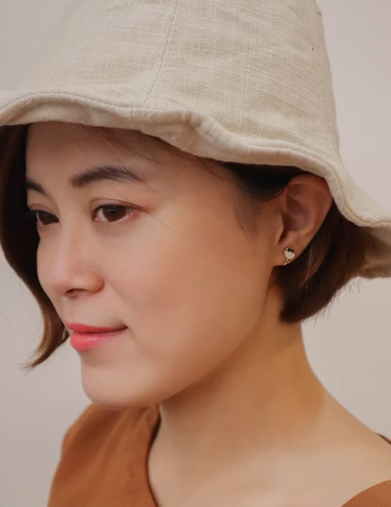 朵朵 鬱金香 浪漫 植物系列 夾式耳環 生日禮物 情人節禮物