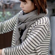 【保暖道具】喀什米爾 Cashmere 羊毛圍巾 - 灰色