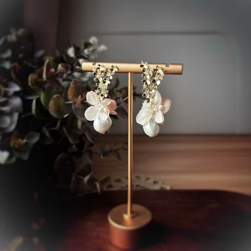 華麗巴洛克繡球花耳環