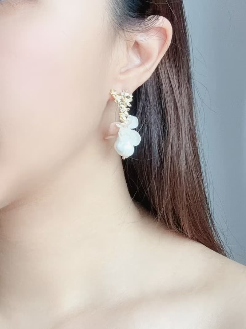 華麗巴洛克繡球花耳環