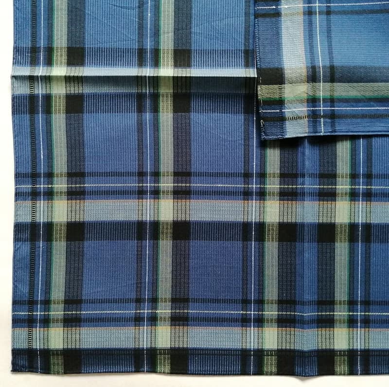 Christian Dior Vintage Handkerchief Pocket Square Plaid 19 x 19 inches