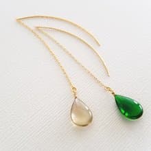 colour dew pierced or clip-on earrings