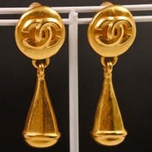 【日本直送】シャネル CHANEL イヤリング スイング/ココマーク 金メッキ ゴールド 96P 約29.8g レディース【中古】