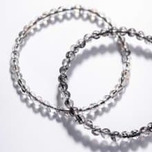 黑髮晶4mm極細手鍊 | 多圈能量天然水晶手鏈禮物| 4 月新品主打星