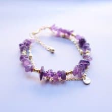 【生日石系列 V | 二月】|  紫水晶碎石|手鏈