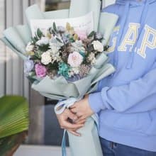 【竒植花物】情人節花束 畢業 生日禮物 永生乾燥花 告白求婚花束