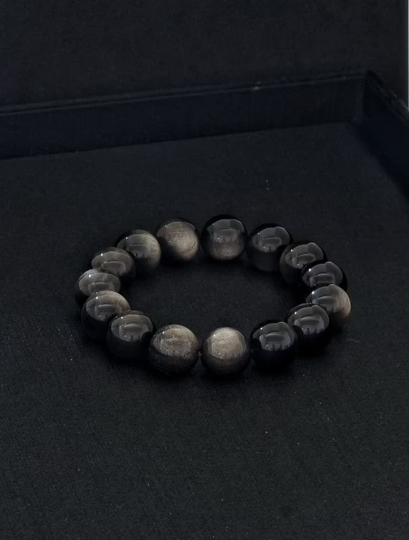 銀曜石 14mm 水晶手鍊 ( HKA8054 )