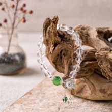 Pure 925純銀花語白水晶香薰精油手鍊