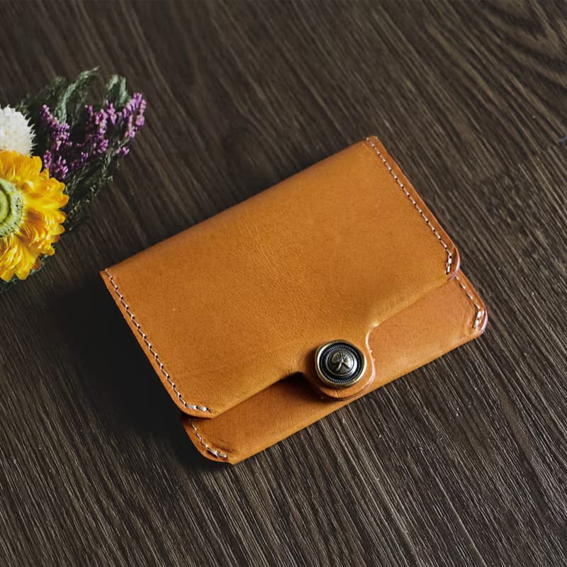 高級牛皮卡片夾 迷你錢包 輕巧短夾 男女適用 零錢包 禮物
