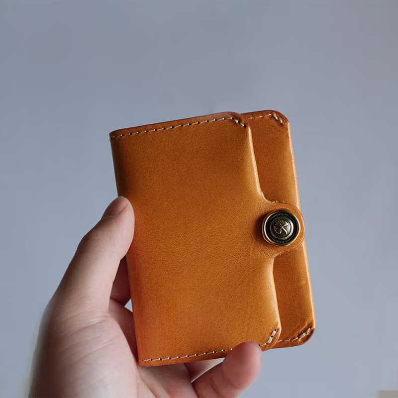 高級牛皮卡片夾 迷你錢包 輕巧短夾 男女適用 零錢包 禮物