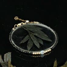 日本 Cenfill 鋼絲 2.5mm 黑尖晶 14KGF Swarovski 水晶手鍊