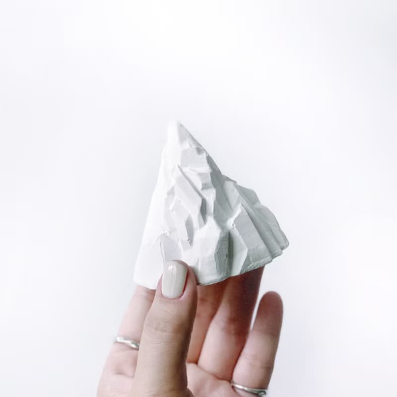 (預購) 白灰漸層系列 |  冰山 水泥擴香石 戒指架 室內擺飾
