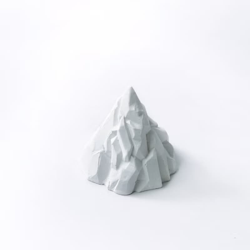 (預購) 白灰漸層系列 |  冰山 水泥擴香石 戒指架 室內擺飾