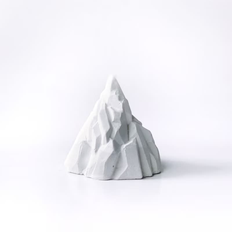 (預購) 白灰漸層系列 |  冰山 水泥擴香石 戒指架 室內擺飾