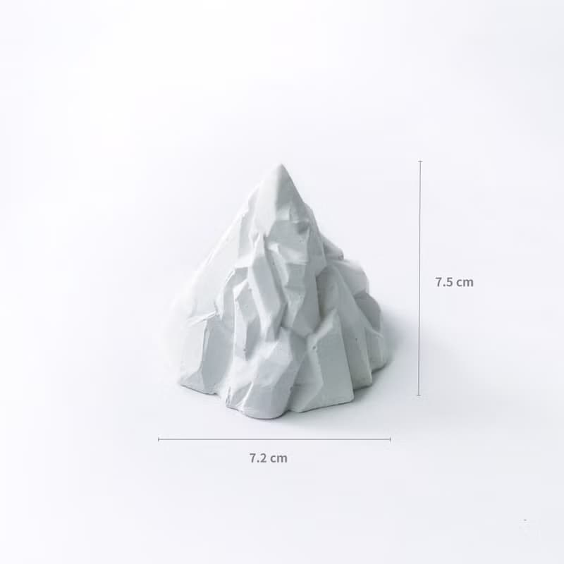 (預購) 白灰漸層系列 |  冰山 水泥擴香石 戒指架 室內擺飾