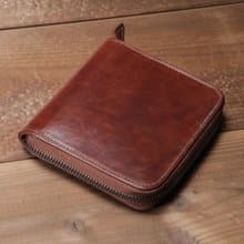 BASICラウンドファスナーミドル　BROWN
