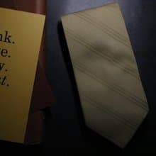 薑黃色暗條紋領帶成熟魅力紳士男necktie