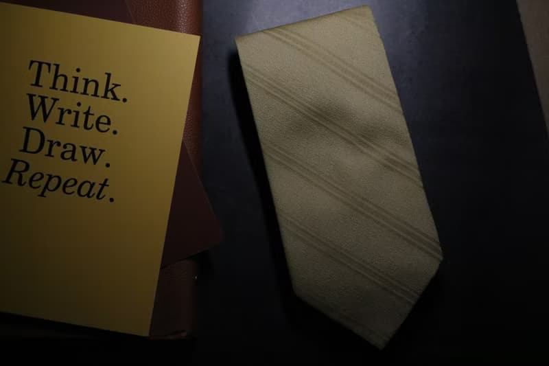 薑黃色暗條紋領帶成熟魅力紳士男necktie