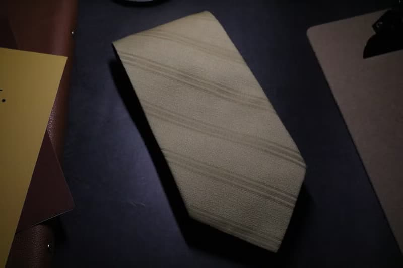 薑黃色暗條紋領帶成熟魅力紳士男necktie
