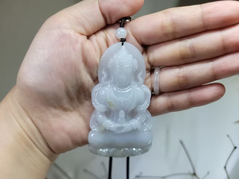 【親翠】天然翡翠 觀音的眼淚大度母項鍊 佛系 畢業禮物