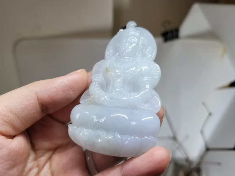 【親翠】天然翡翠 觀音的眼淚大度母項鍊 佛系 畢業禮物