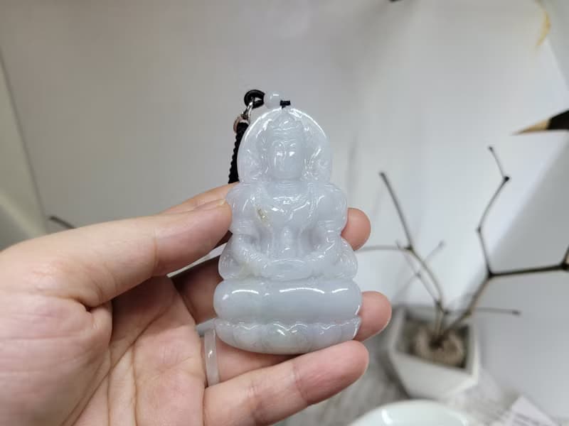 【親翠】天然翡翠 觀音的眼淚大度母項鍊 佛系 畢業禮物