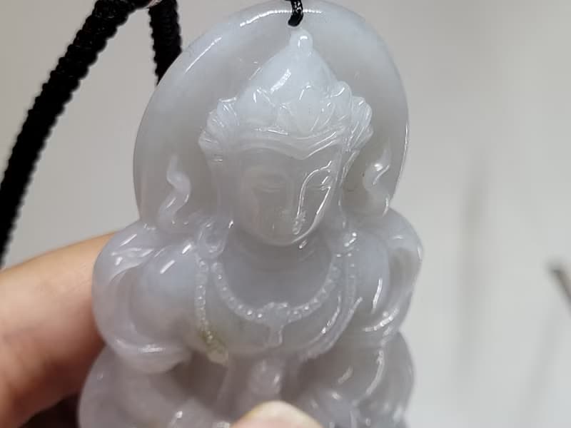 【親翠】天然翡翠 觀音的眼淚大度母項鍊 佛系 畢業禮物