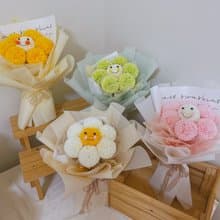 畢業花束/不凋花束/畢業禮物/微笑花束/乾燥花/編織花/笑臉花束