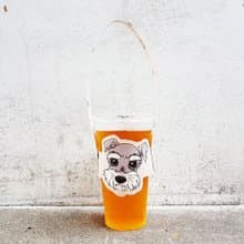 雪納瑞 造型隨行飲料杯套提袋 飲料提袋