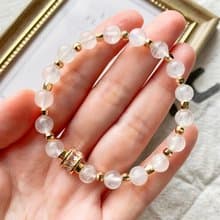 藍暈白月光石 手作設計款能量水晶手鍊