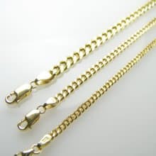 正18K (Au750) 18K黃K金 古巴鍊 項鍊  K2010