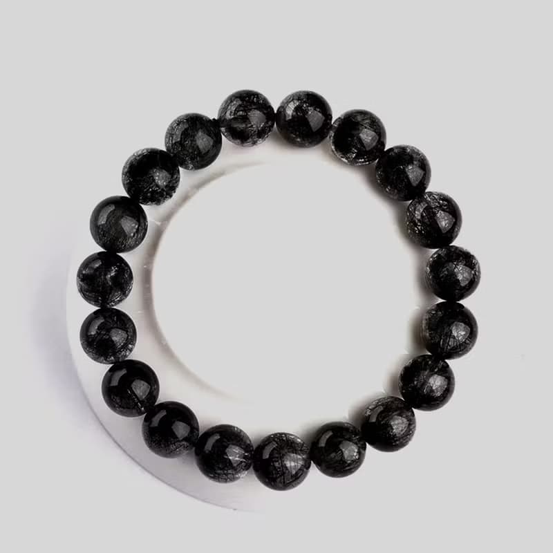 滿礦黑髮晶 || 防小人 事業運 招貴人 領導力 好運開運 水晶手鍊